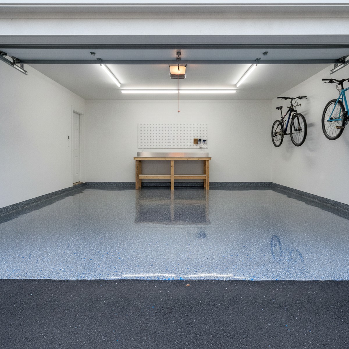 The same floor finished with a glossy epoxy coating